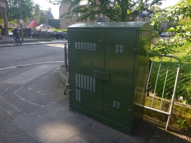 Newly refurbed green cabinet